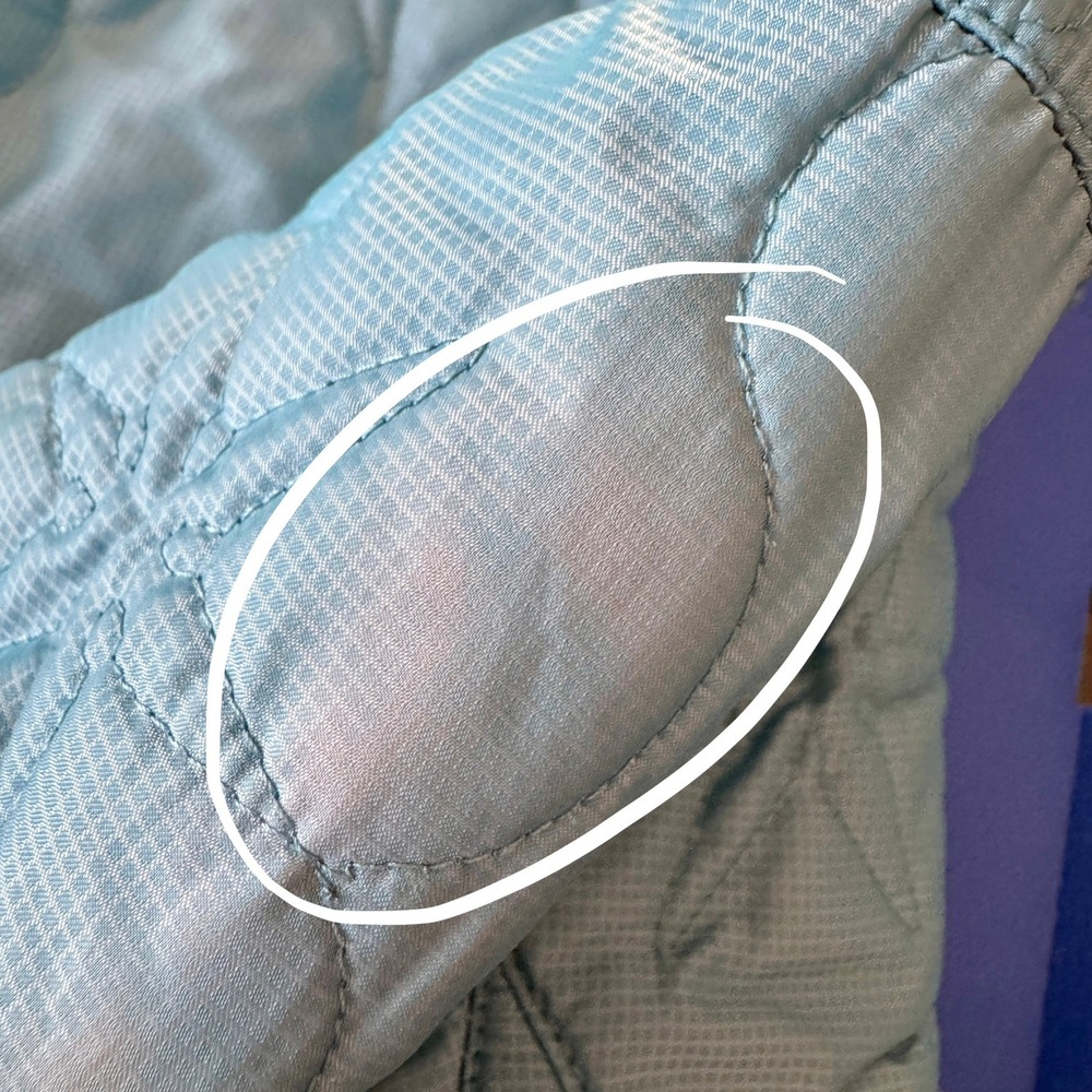 The North Face Girls Star Quilted Puffer‎ Jacket M Light Blue Full Zip READ* - Picture 15 of 15